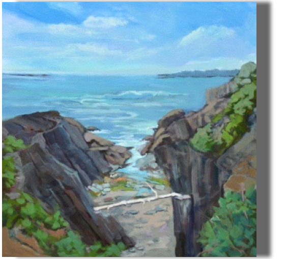 Storm Tossed
20x20 - $450 - Studio
Giant's Stairs, Bailey Island
Impressive and beautiful